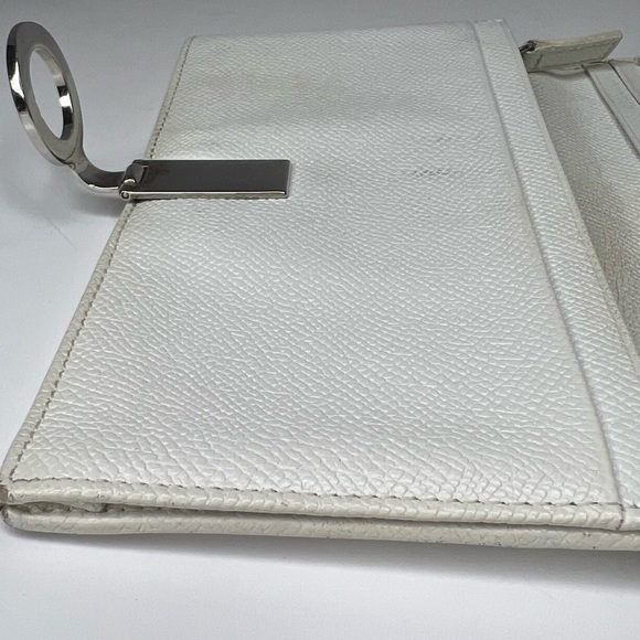 💜BVLGARI BVLGARI Nappa LEATHER Bifold Long WHITE Silver Clip Accent WALLET💜 - Picture 16 of 16